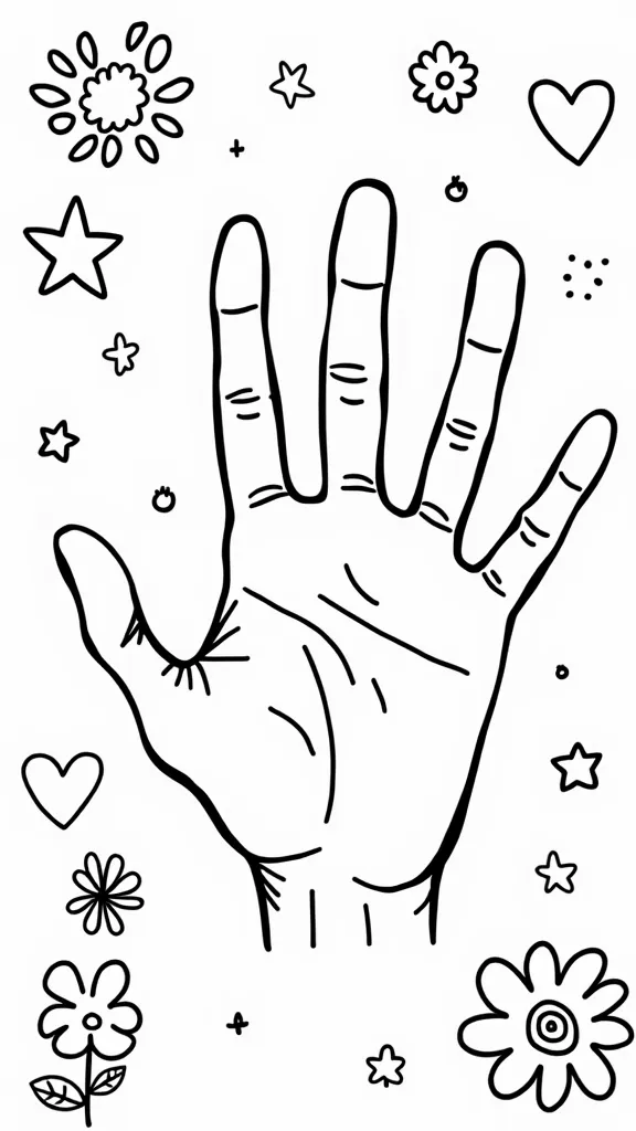 handprint coloring page